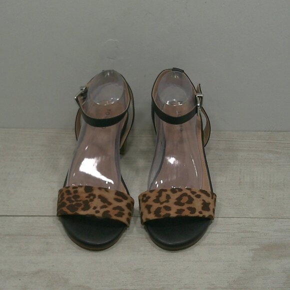 Sexy Torrid Pinup Style Retro Leopard Low Block Heel Sandals Size 9W | Wide - Picture 4 of 14